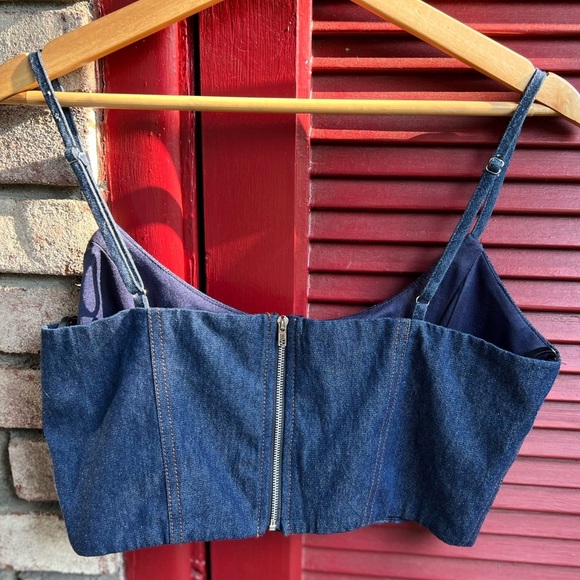 Windsor Medium Blue Camisole Crop Top - Picture 4 of 7